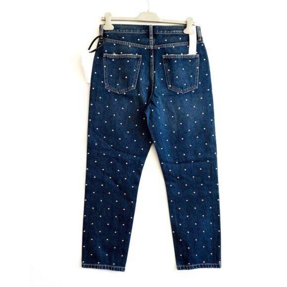 Current/Elliott The Vintage Studded Jeans Size 28 Blue Silver NWT - Picture 3 of 11